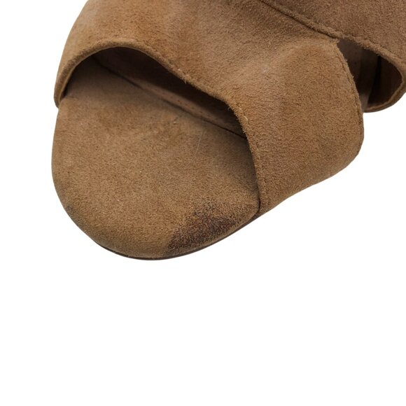 Halogen Womens Raven Sandals Slingback Block Heel Suede Open Toe Brown 9 - Picture 3 of 9